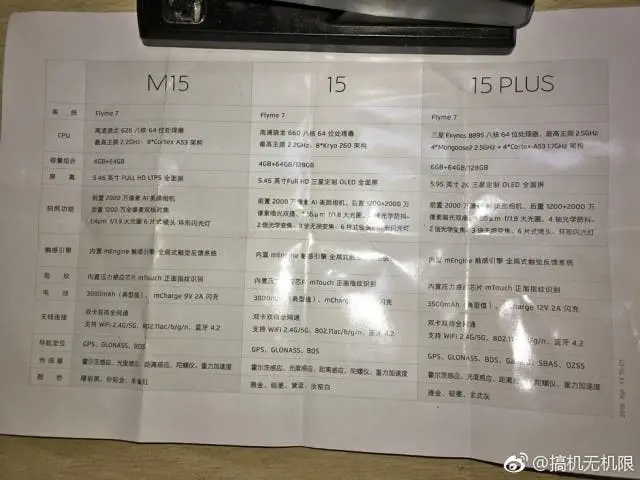 meizu 15 brochure