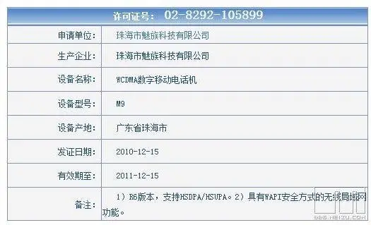 meizu m9 network permit