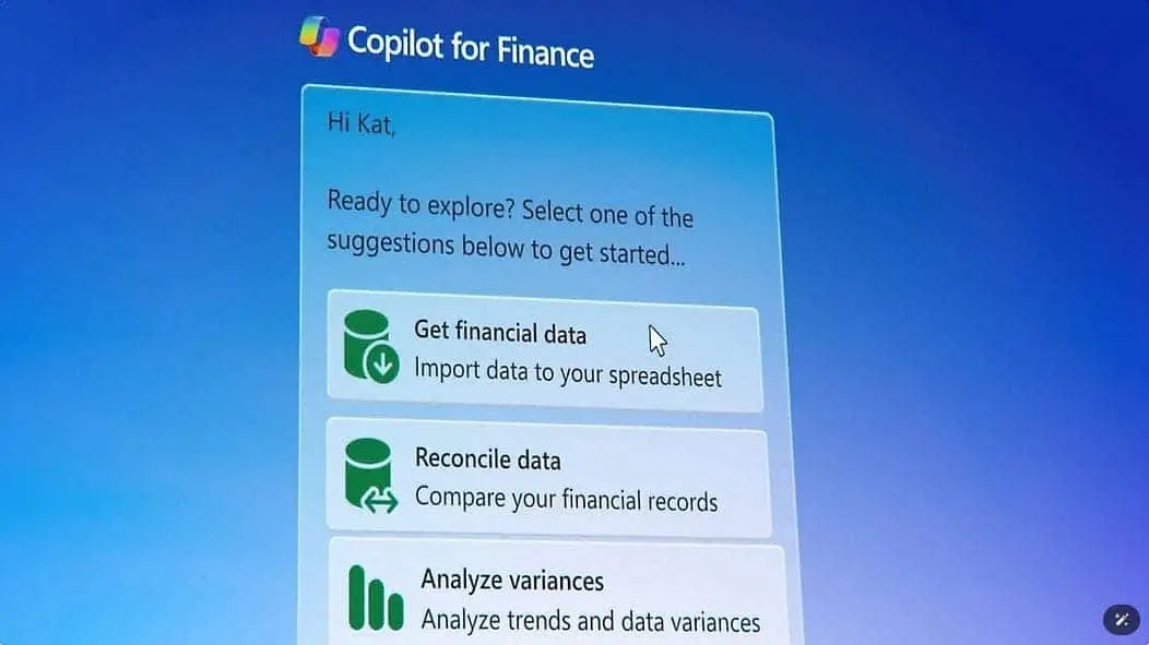 microsoft copilot for finance a