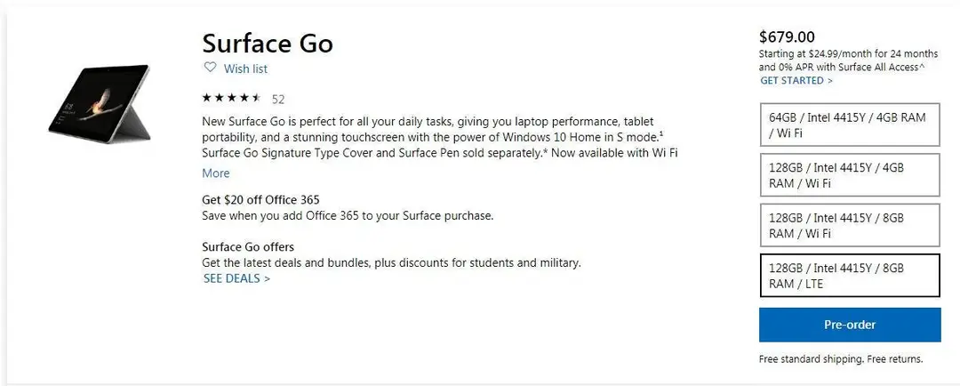 microsoft surface go b