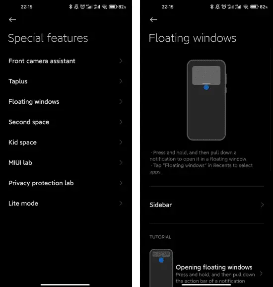 miui features