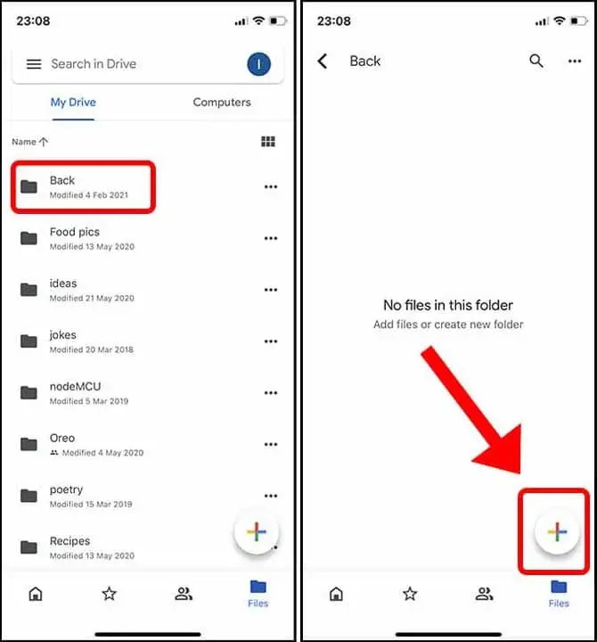 move data from android to iphone with google drive