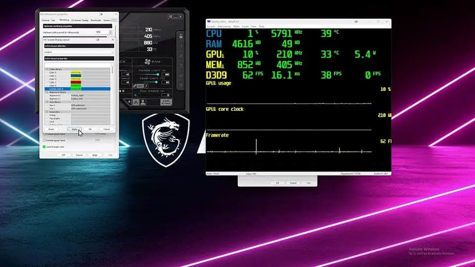 msi afterburner fps check