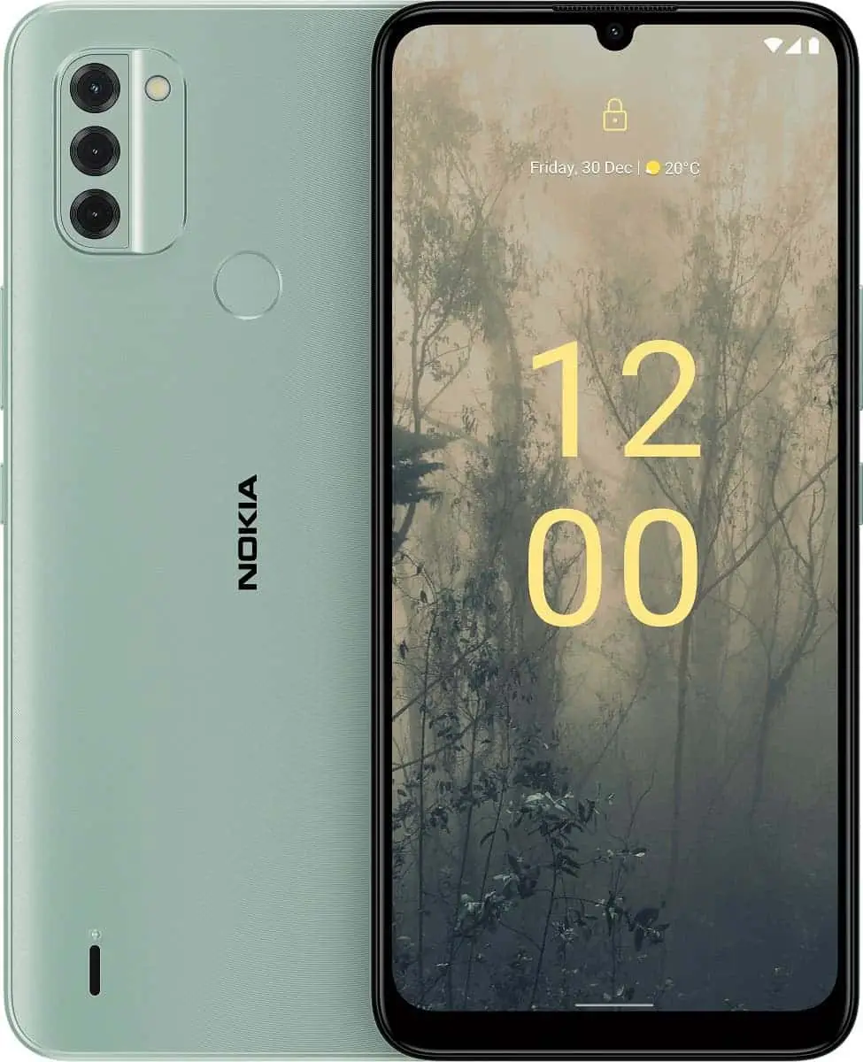 nokia c31 mint front back int