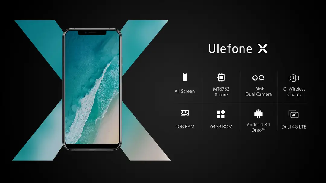 notch screen ulefone x1080 en