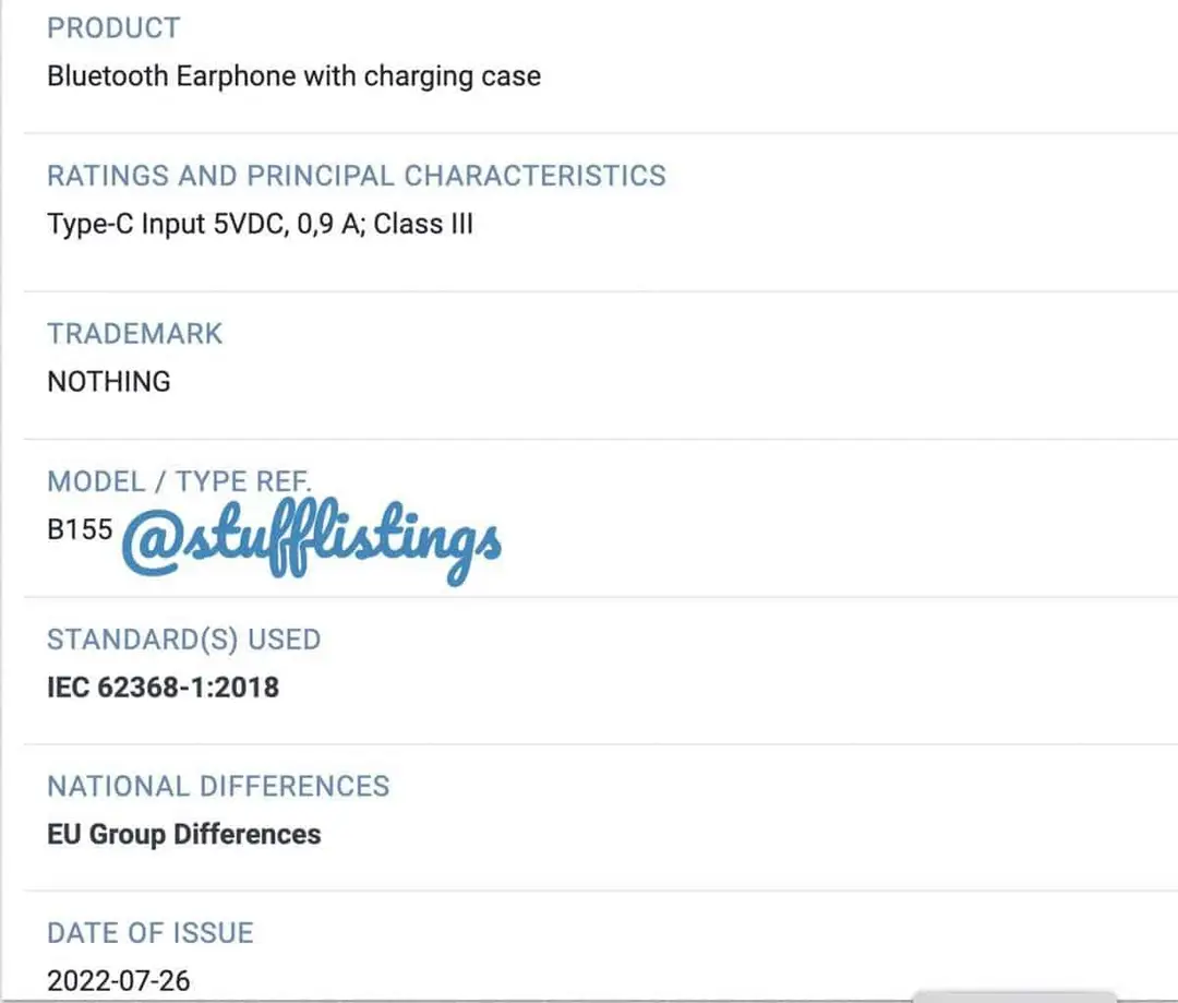 nothing b157 indian bis certification
