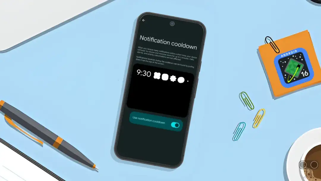 notification cooldown in android 16 enable