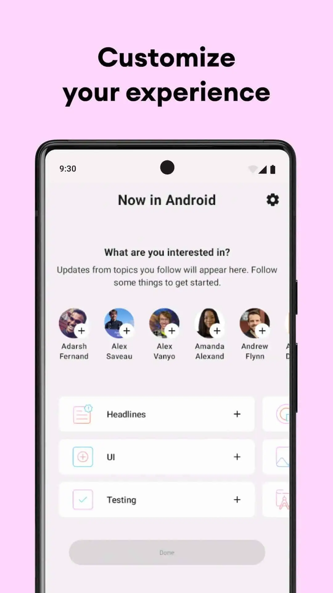now in android app 1