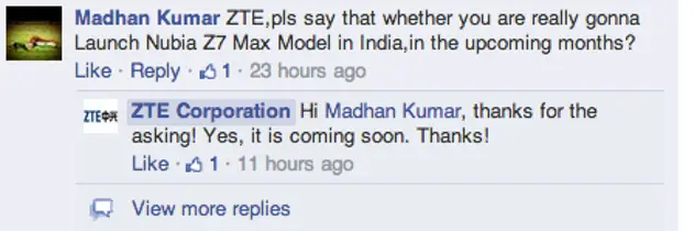 nubia z7 india launch