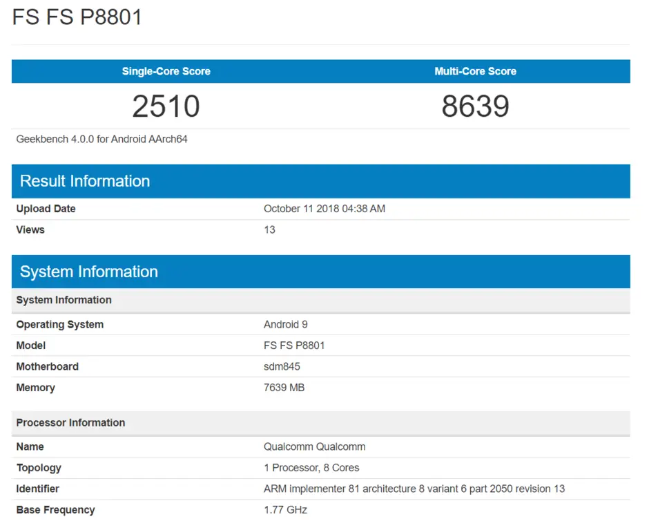 oneplus 6t benchmark