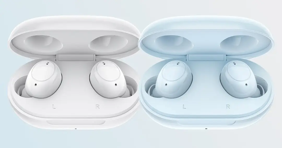 oppo enco buds white and blue