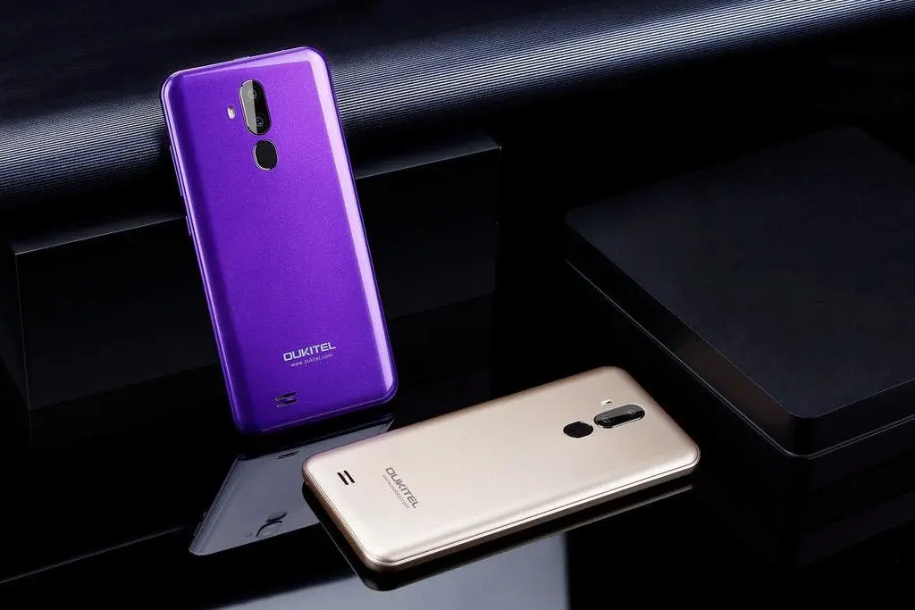 oukitel c12 pro purple and gold