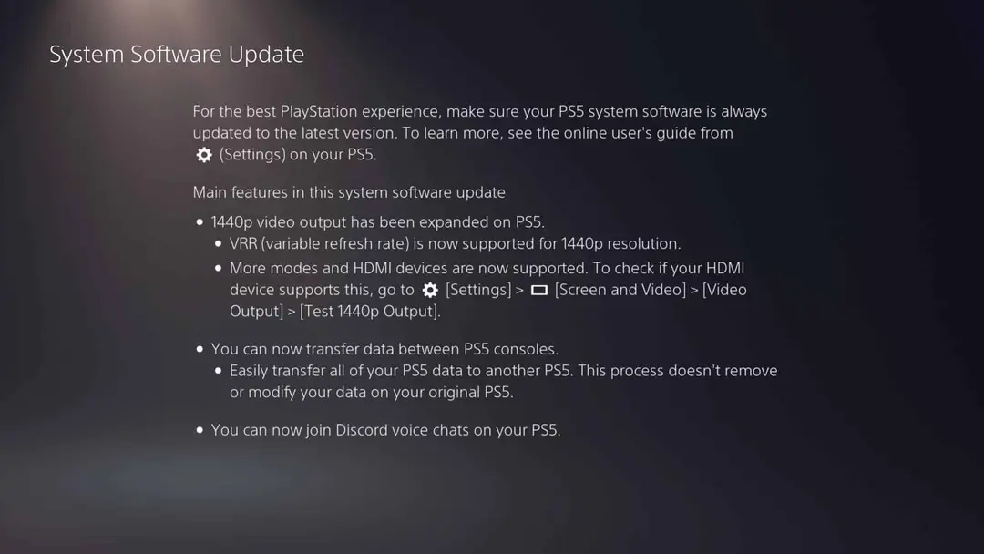playstation 5 system update 2301