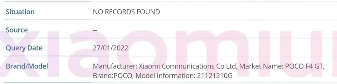 poco f4 gt imei