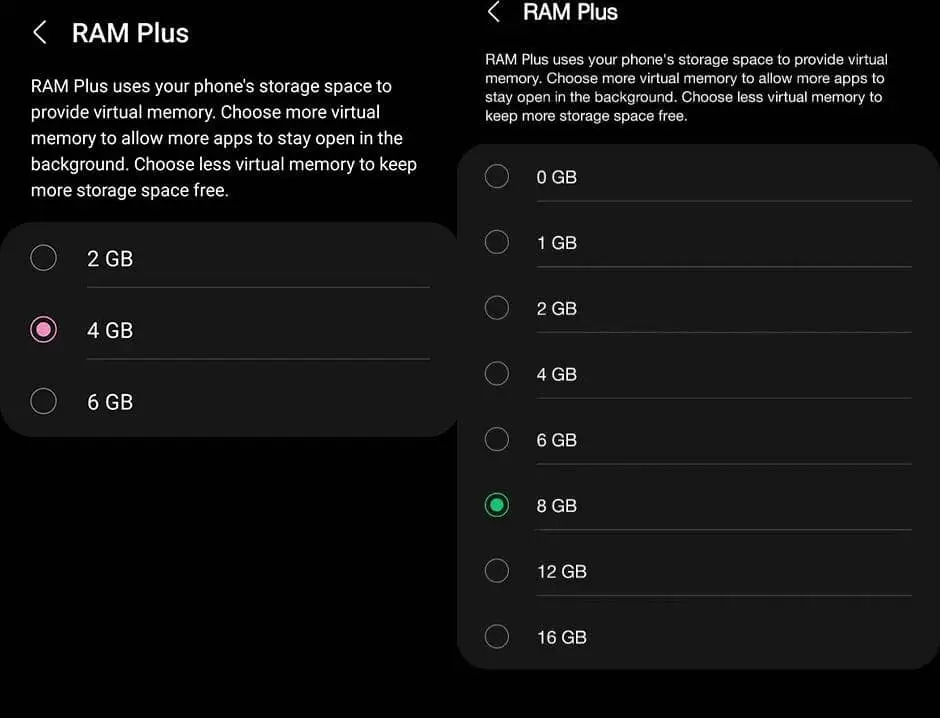 ram plus feature on samsung galaxy