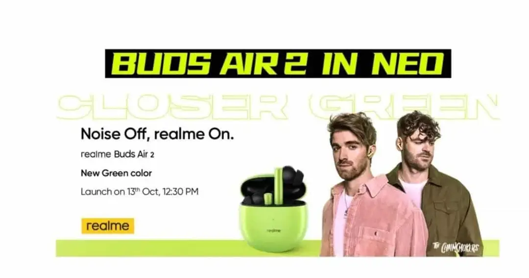 realme buds air 2 launch green color