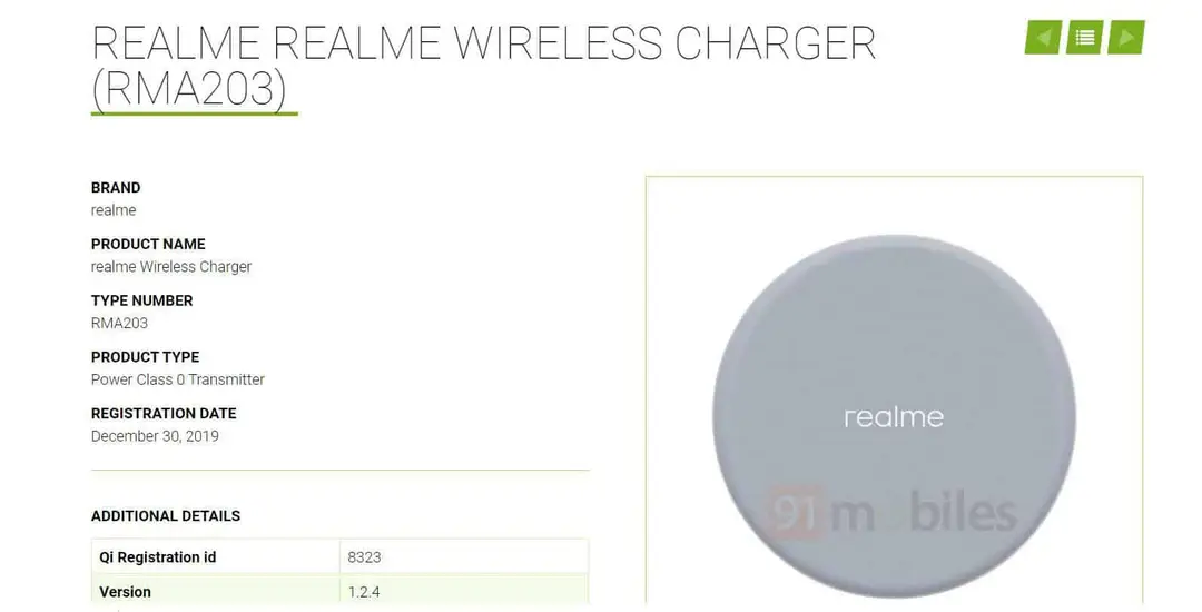 realme wireless charger