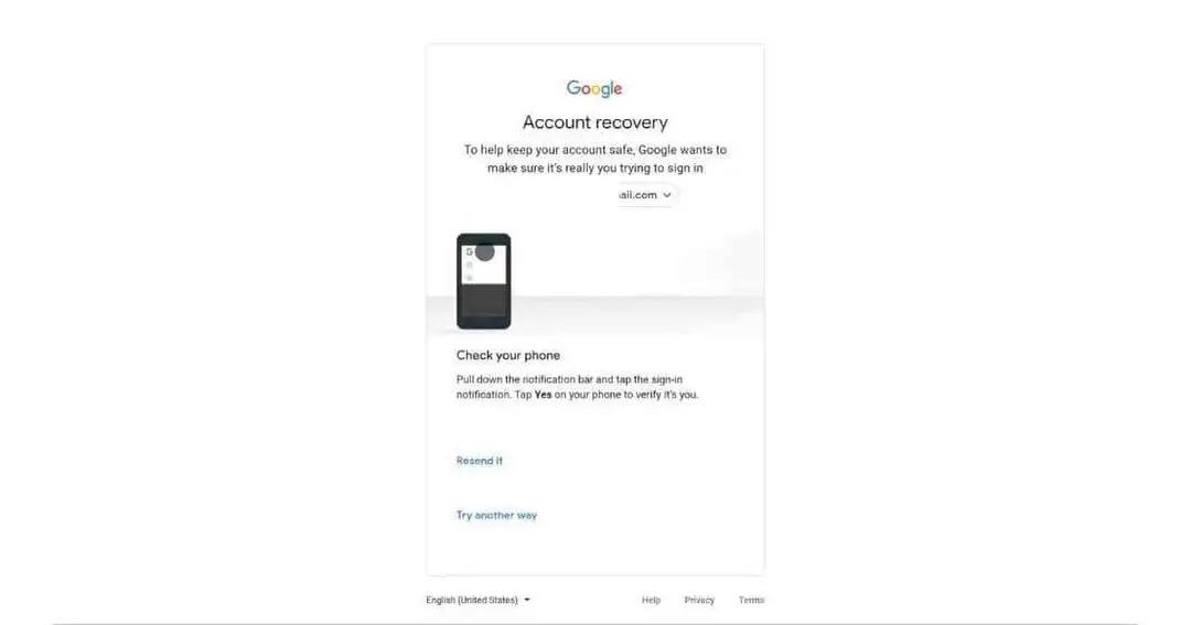 recover gmail password step 2