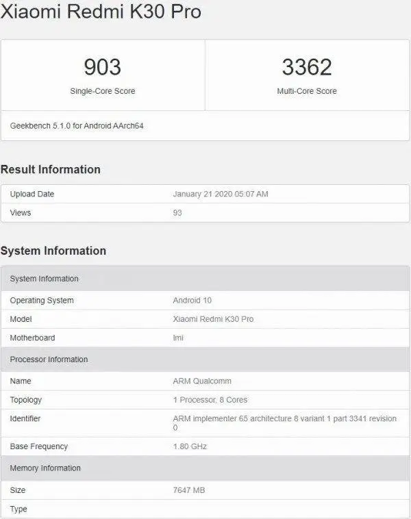 redmi k30 5g