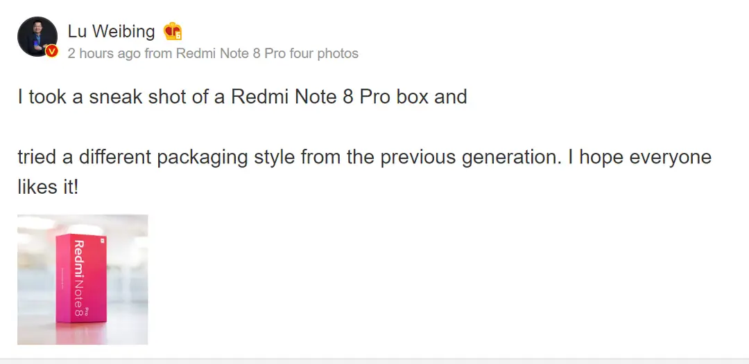 redmi note 8 pro box
