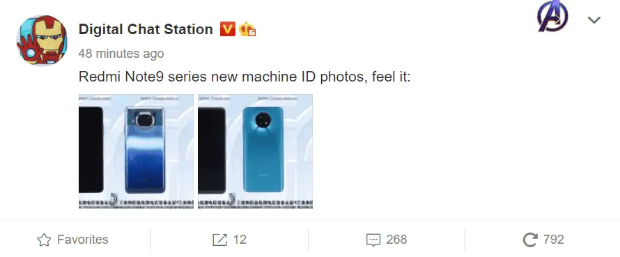 redmi note 9 series tenaa