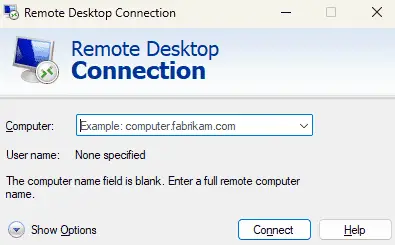 remote desktop connection