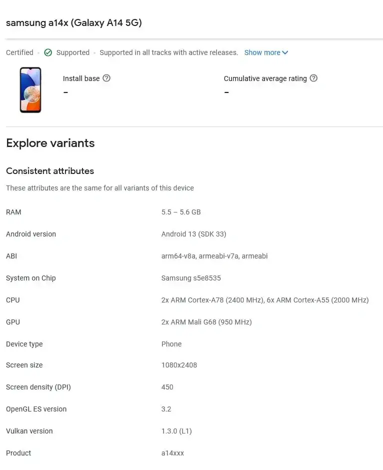 samsung galaxy a14 5g a