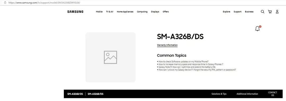 samsung galaxy a32 5g support page india