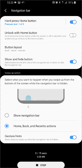 samsung galaxy s9 android pie samsung experience 16