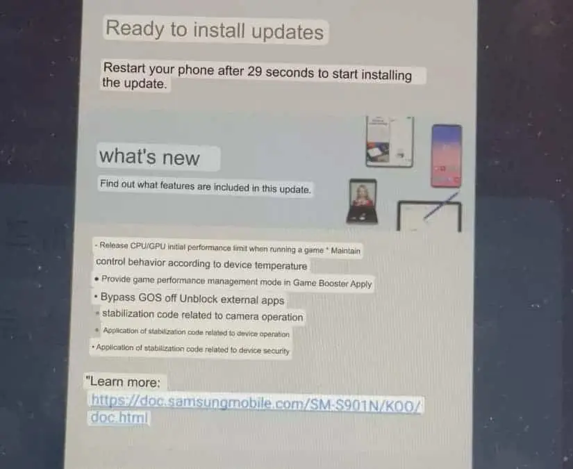 samsung gos update 825w 675h