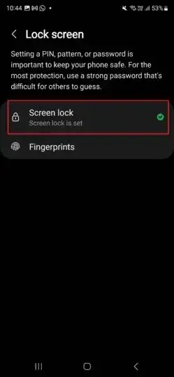 screen lock