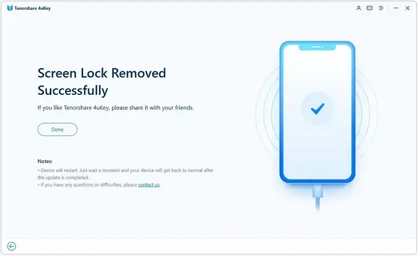 screenlock removed