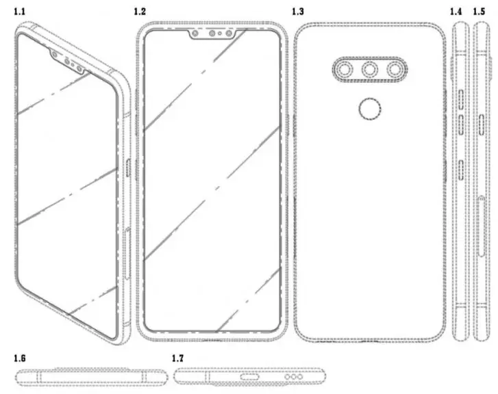screenshot 2019 04 21 lg files patent for smartphone with three selfie cameras