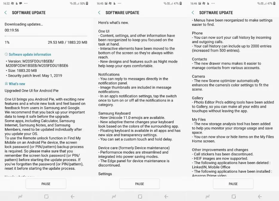screenshot 2019 05 29 android 9 pie update for samsung galaxy m20 and m10 rolling out 1