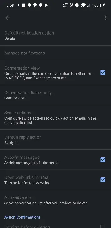 screenshot 2019 06 20 image from dark mode starts showing up in gmail for android