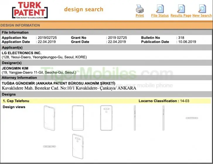 screenshot 2019 06 22 lg granted a patent for a phone with a punch hole front camera