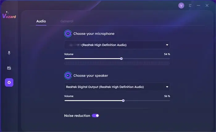 set microphone and speaker