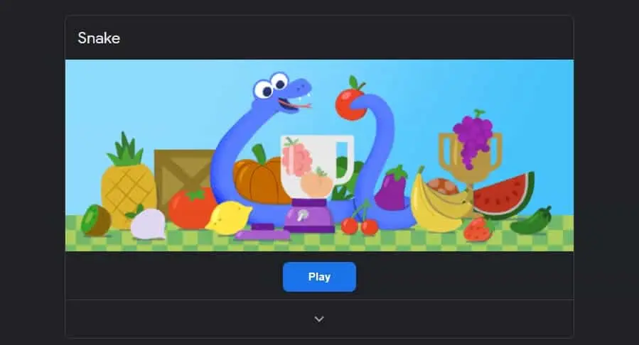 snake game on google