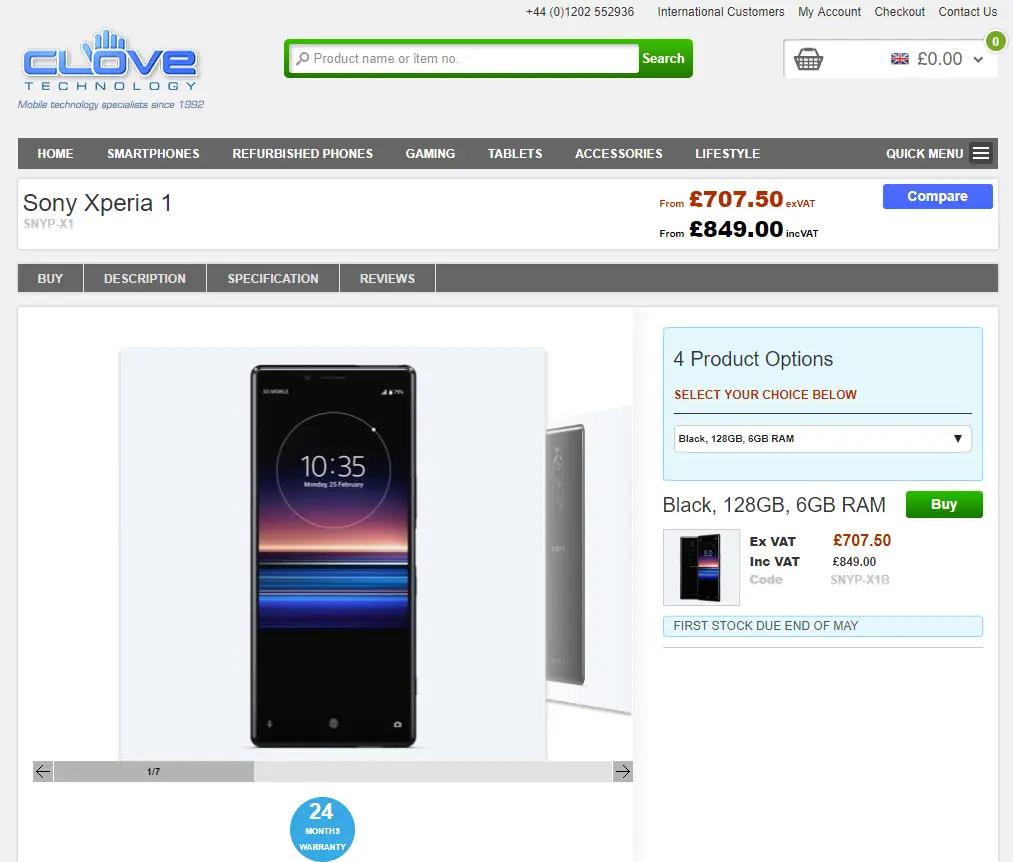 sony xperia 1