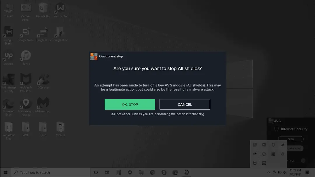 step 2 turn off real time protection varies per antivirus and confirm
