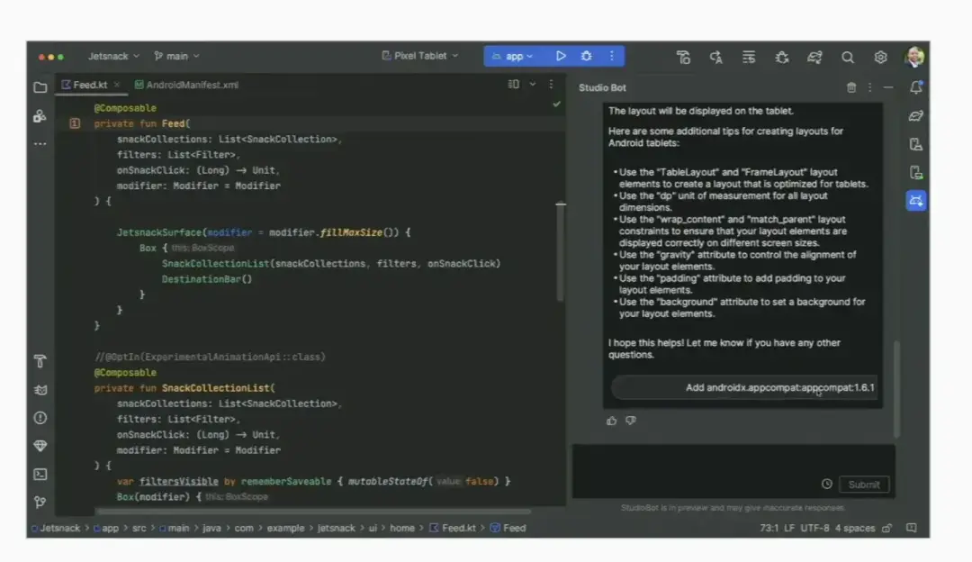 studio bot answers