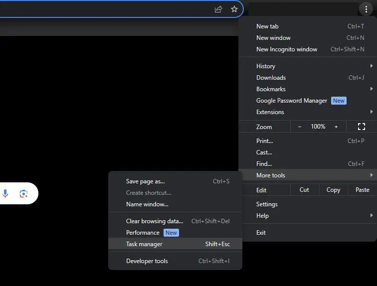 task manager on google chrome