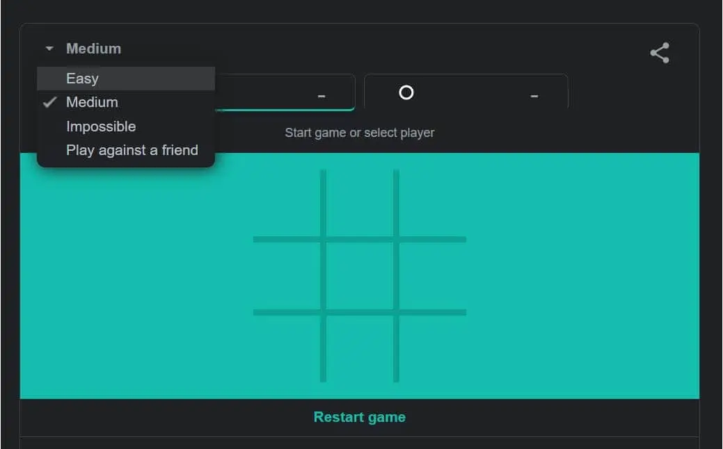 tic tac toe on google