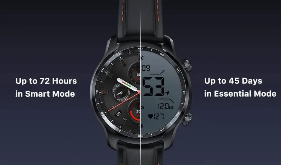 ticwatch pro 3 gps battery life