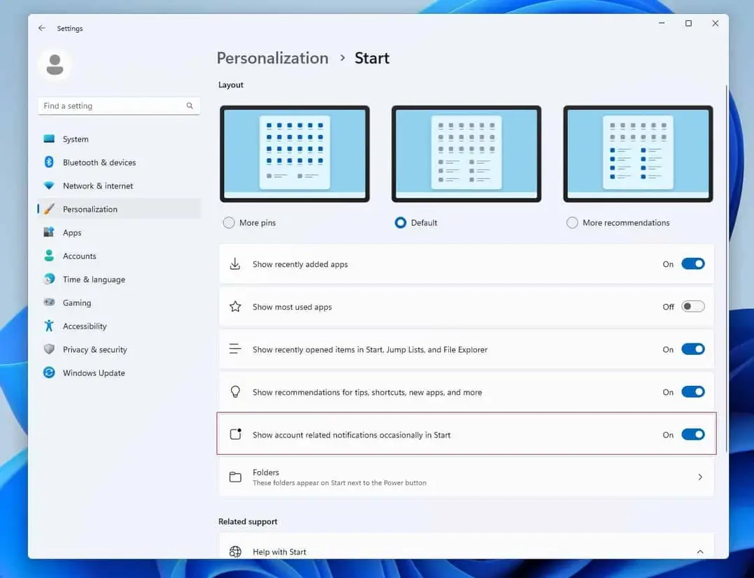 turn off ads in start menu