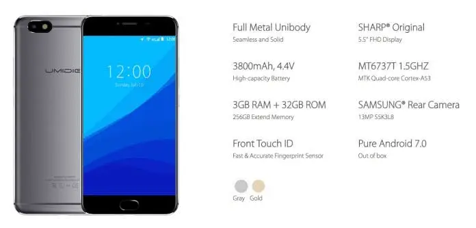 umidigi c note 2