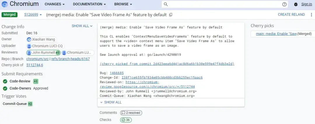 video frame a