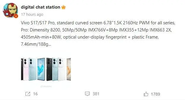 vivo s17 series