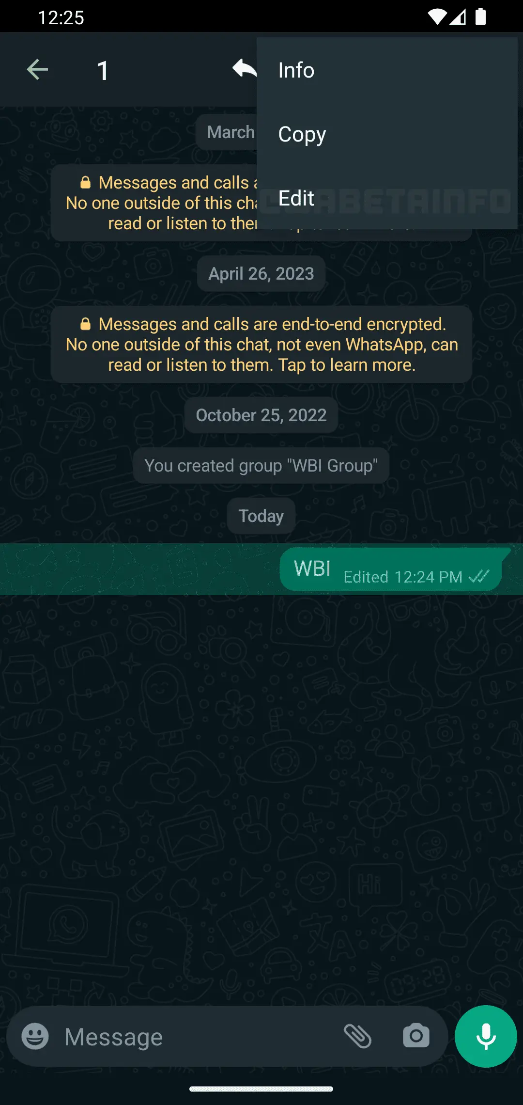 wa message editing android