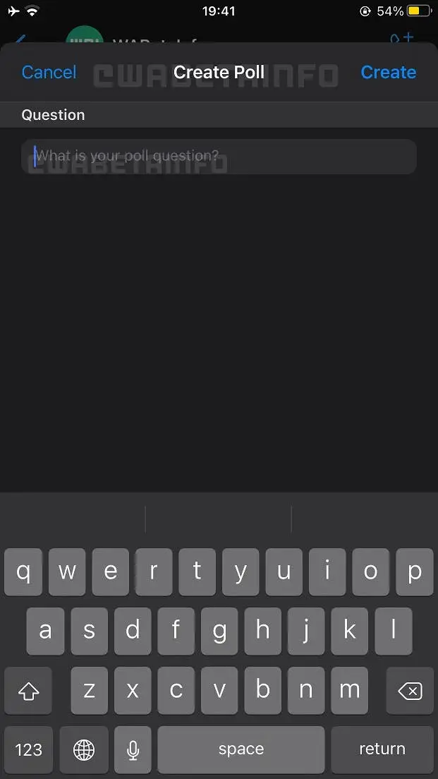 wa poll creation ios
